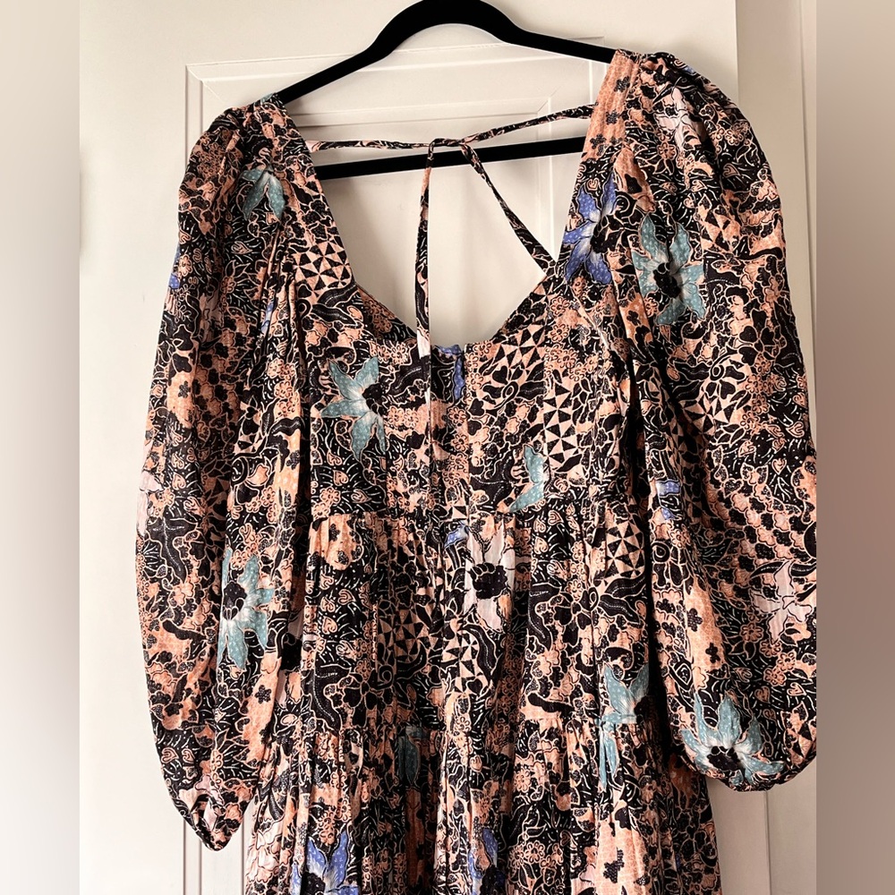 $445 Ulla Johnson Kemala Floral Puff Sleeve Midi Maxi Dress Size 4/S - Picture 5 of 7